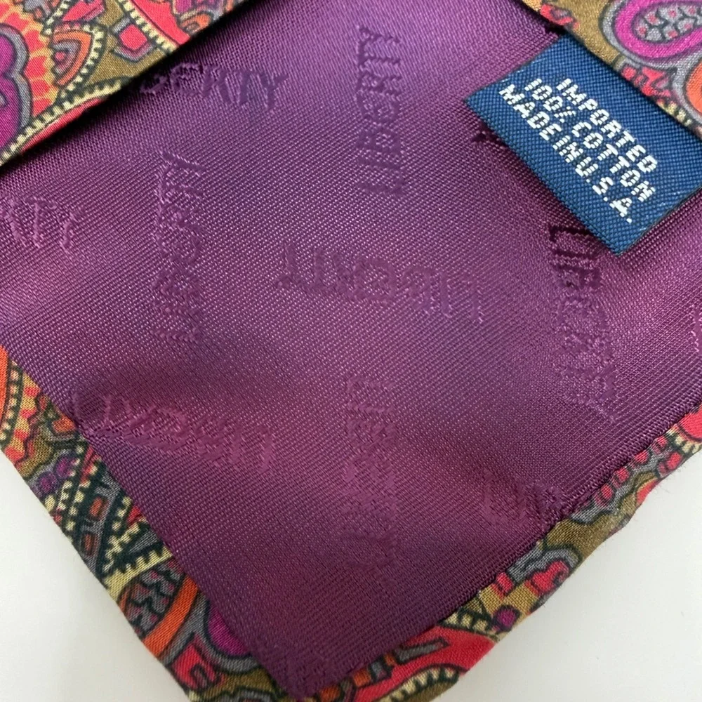 Liberty of London Necktie Mens OS‎ Multicolor Paisley 100% Cotton Made in USA